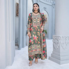 Luxury Silk Suit with Tissue Dupatta